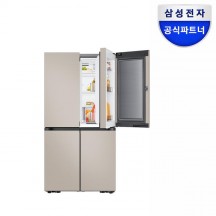 삼성전자 비스포크 냉장고 4도어 푸드쇼케이스 RM70F90M2GD 전체에센셜베이지색상